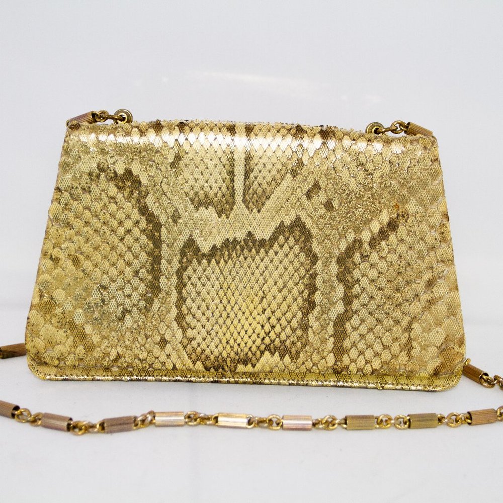 Kenneth Lane Gold Snake evening bag